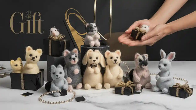 Needle felted animals for sale at Pawimprint are trending gifts this year