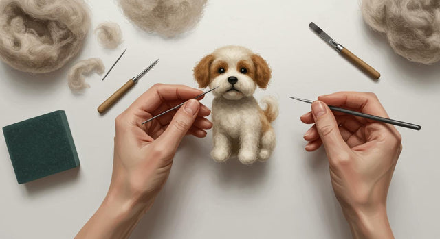 Create your own needle felt dog with simple techniques