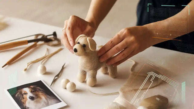My Process for Making a Realistic Felted Dog Memorial