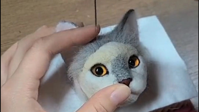 100% handmade wool felt portrait of your pet. The best pet memorial gift