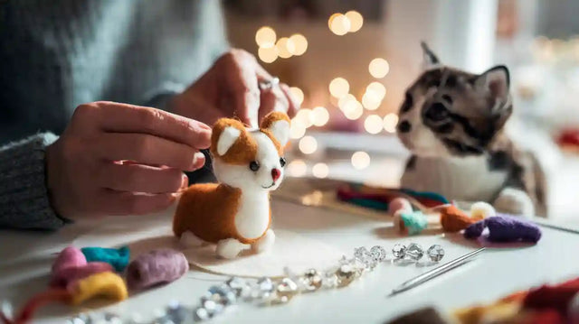 100% handmade wool felt portrait of your pet. The best pet memorial gift