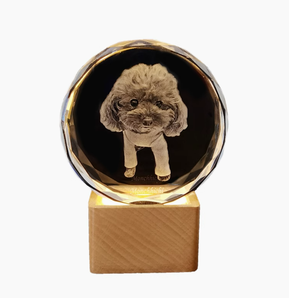 Personalized 3D Ball Pet Crystal - Not Just For Pets!