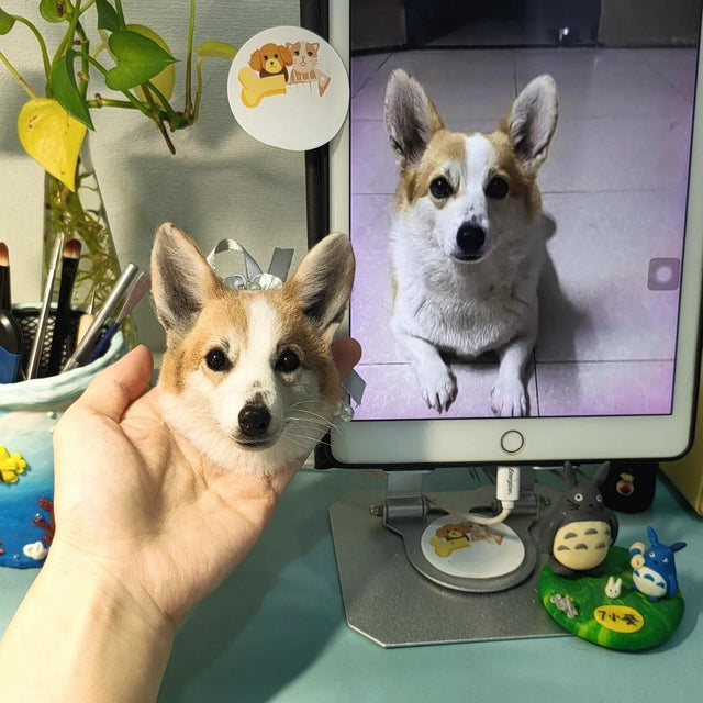 Custom Pet Portrait Brooches – Handmade Stuffed Animal Clones | pawimprint