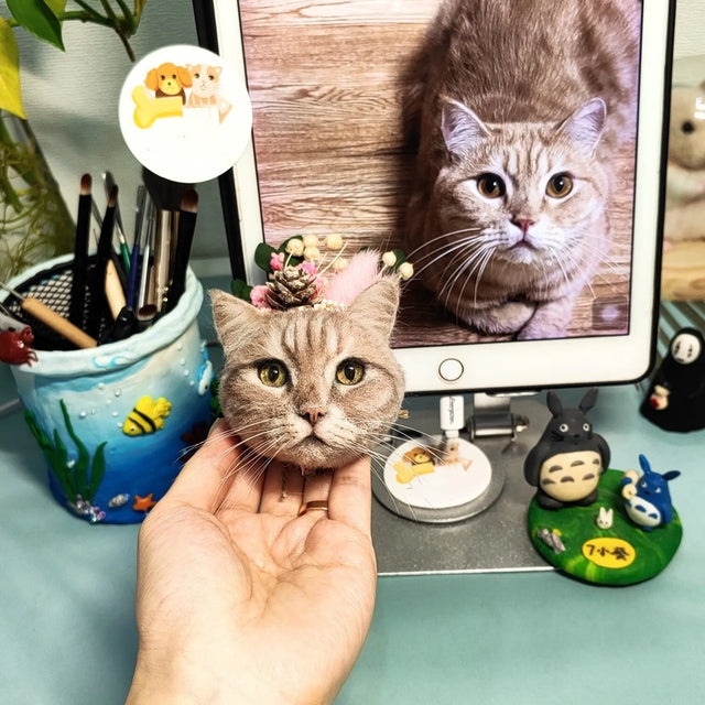Custom Pet Portrait Brooches – Handmade Stuffed Animal Clones | pawimprint