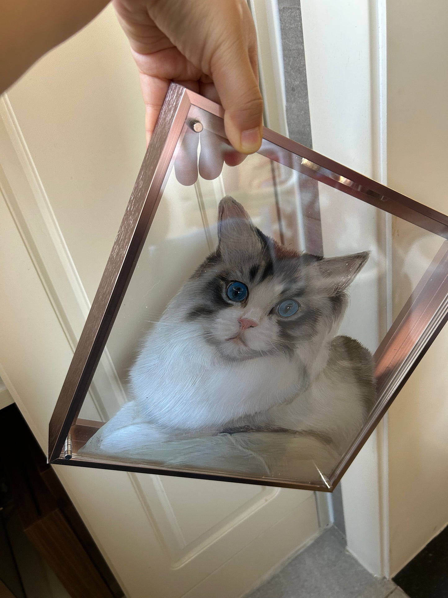 Custom Glass Portrait -Handmade acrylic artwork, a great 3D keepsake gift