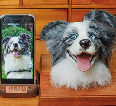 Pet wool felt head, exquisite handmade product