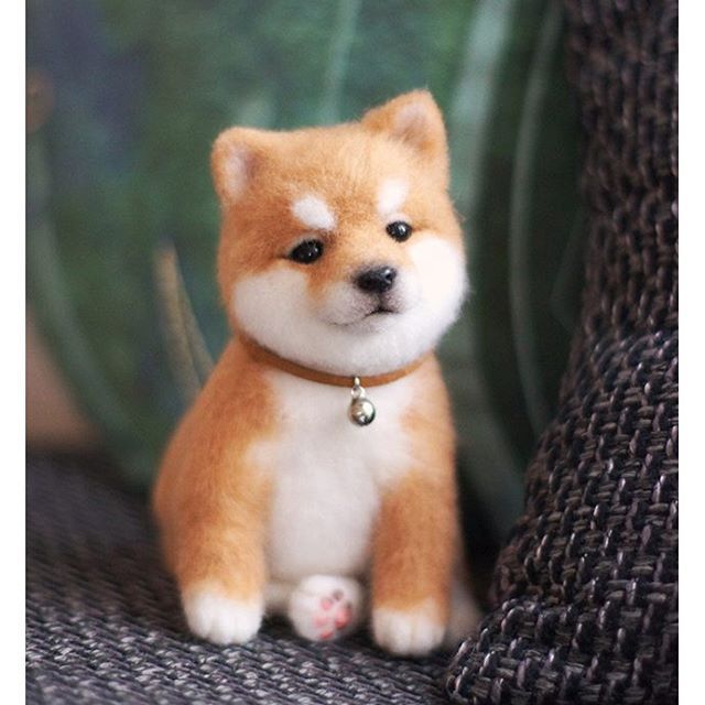 Custom-Dog Wool Felt Full Body Portrait