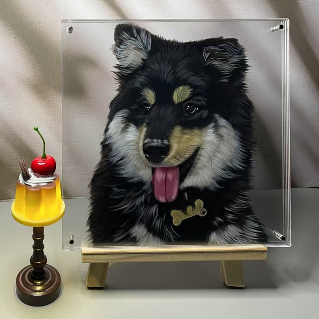 Custom Glass Portrait -Handmade acrylic artwork, a great 3D keepsake gift