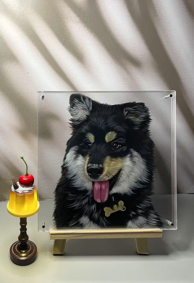 3D acrylic glass painting