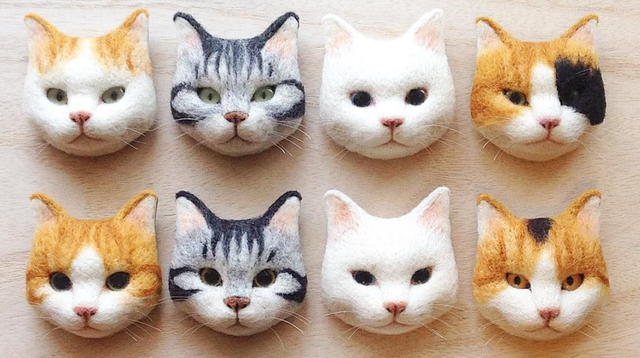 Honoring Feline Friends Through Needle Felted Pet Portraits