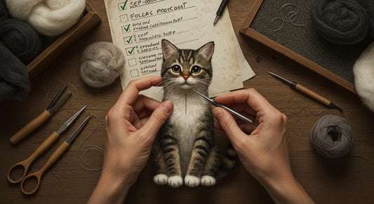 Never Miss a Step for a Realistic Needle Felted Cat