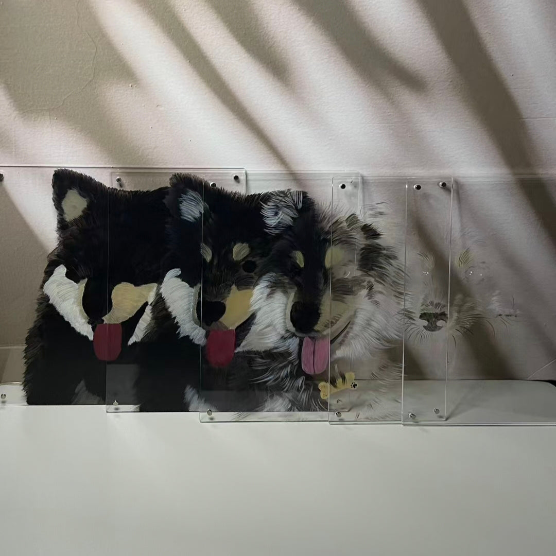 Custom Glass Portrait -Handmade acrylic artwork, a great 3D keepsake gift! Eco-Friendly Dyes + Layered Glass Painting. Capture Precious Memories Forever - Unique Home Decor with Love.