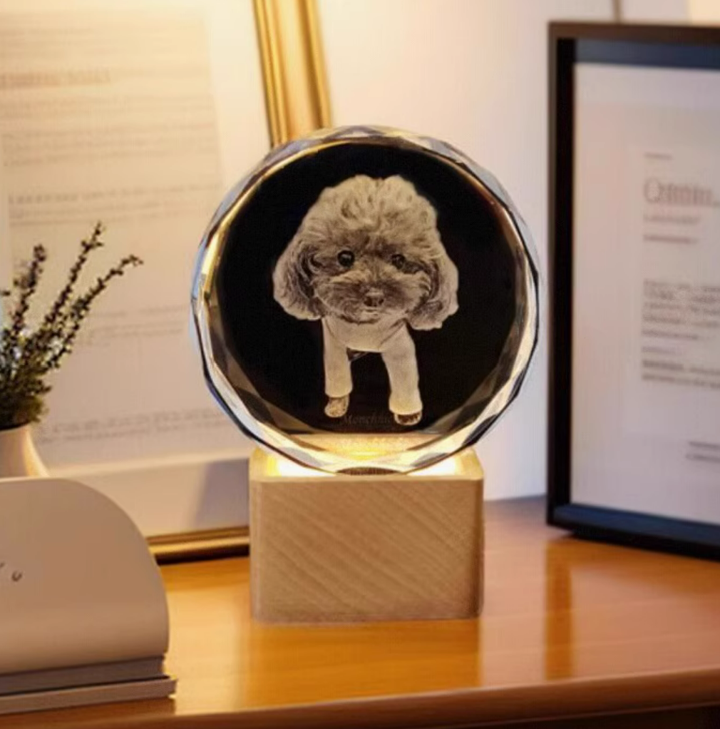 Personalized 3D Ball Pet Crystal - Not Just For Pets!