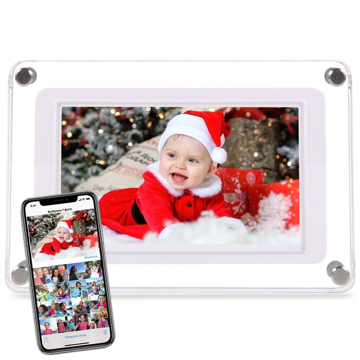 5 inch 7 inch 10.1 inch WiFi Digital Photo Frame, IPS Touch Screen Electronic Photo Frame, Wall Mounted, Share Photos/Videos