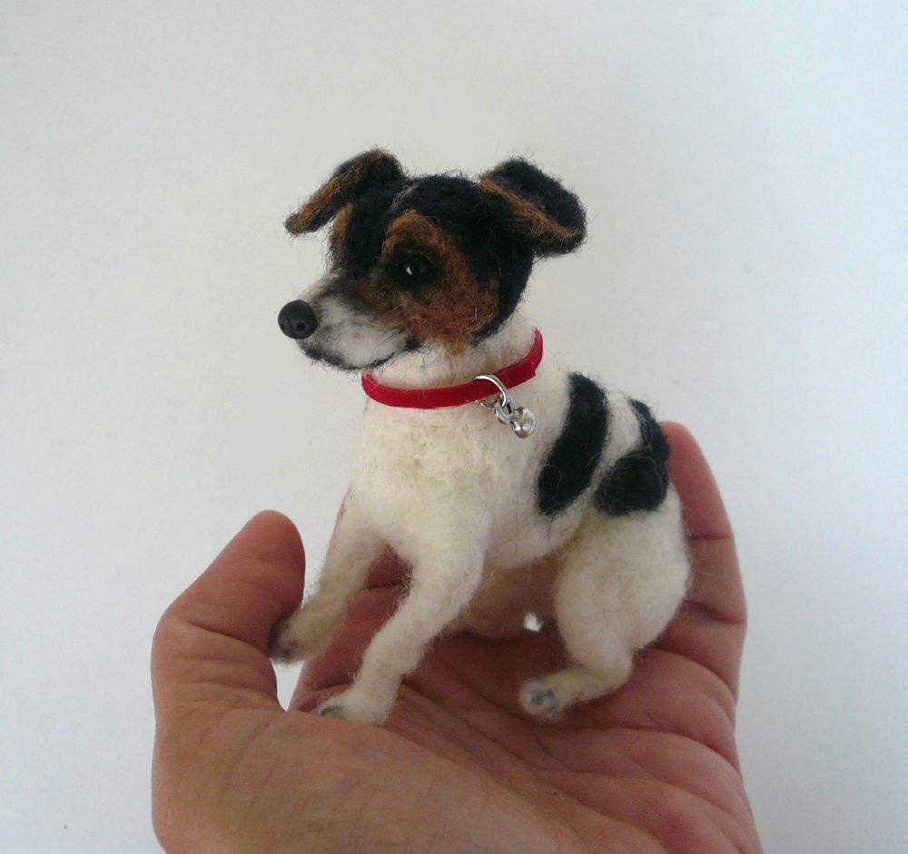 Custom-Dog Wool Felt Full Body Portrait