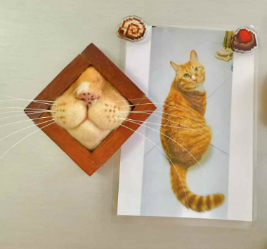 Custom "Kissable" Cat Mouth: 1:1 Handcrafted Wool Felt Replica