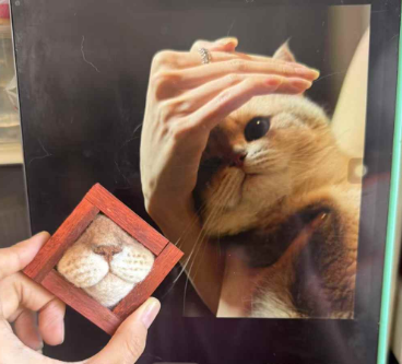 Custom "Kissable" Cat Mouth: 1:1 Handcrafted Wool Felt Replica