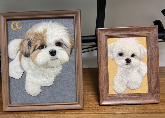 Custom Wool Felt Portraits of Pets